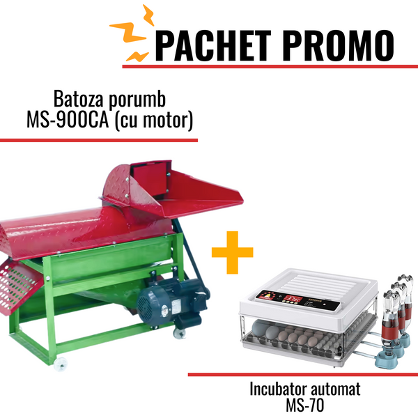 Pachet Promo:Batoza porumb MS-900CA (cu motor) +Incubator automat MS -70