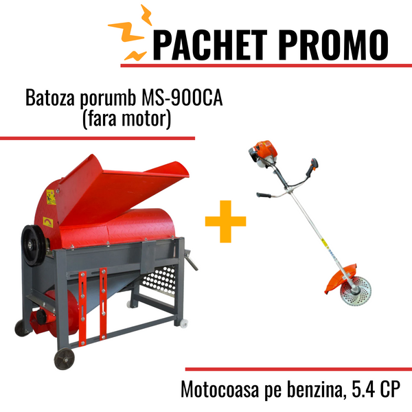 Pachet Promo: Batoza porumb MS-900CA (fara motor) + Motocoasa pe benzina, 5.4 CP