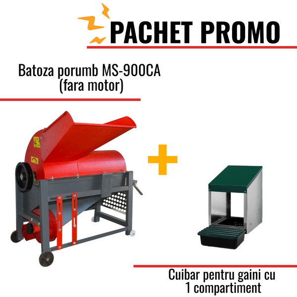 Pachet Promo: Batoza porumb MS-900CA (fara motor) + Cuibar pentru gaini cu 1 compartiment MG01 (fara picioare)