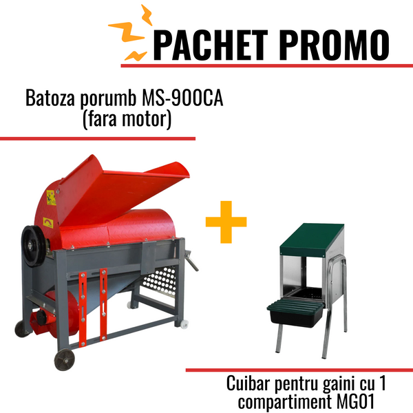 Pachet Promo: Batoza porumb MS-900CA (fara motor) +Cuibar pentru gaini cu 1 compartiment MG01