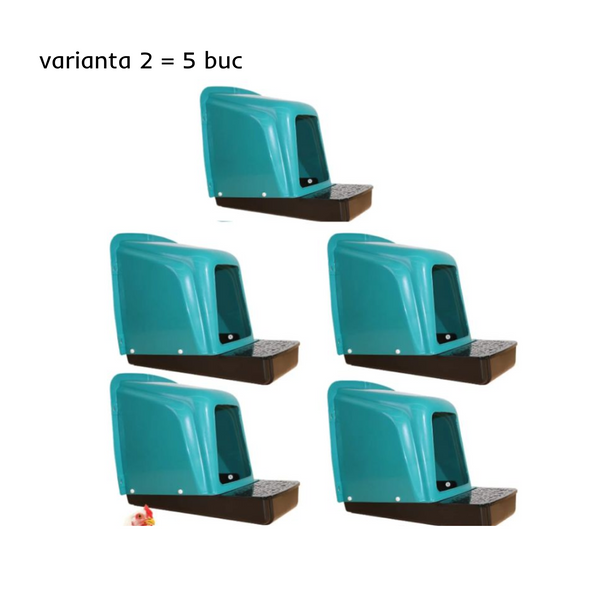 Cuibar pentru gaini V3 turcoaz la set