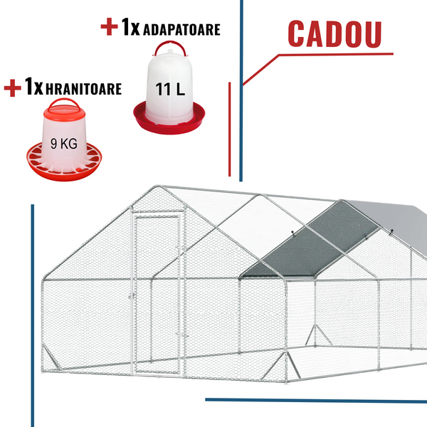 Pachet Promo: Tarc Gaini 3x6x2m -Cadou 1x Adapatoare + 1x Hranitoare