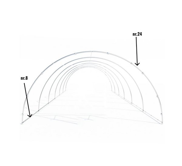 Set Arcade solar de gradina 4,5x 4x 2,3m (nr.8 si nr.24)