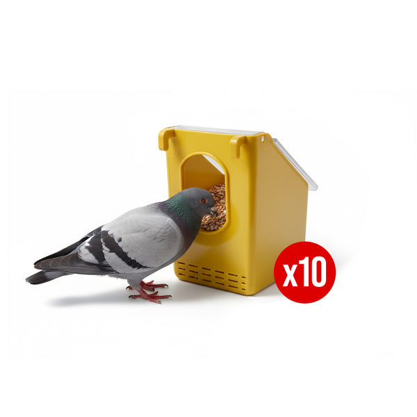 Hranitoare pentru porumbei cu 1 compartiment (set 10 buc)