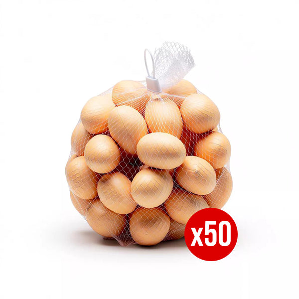 Oua din plastic pentru cuibare gaini (set 50 buc)